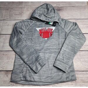 Nike Boys Therma Sport Football Pullover Training Hoodie Gray Red CU8977-010 XL